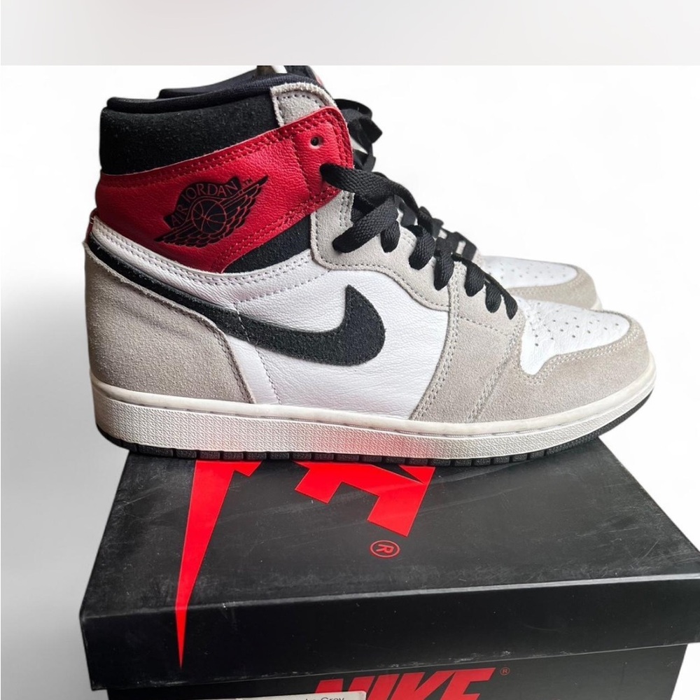 Nike High-Top Sneakers - Red, Black, White, Gray